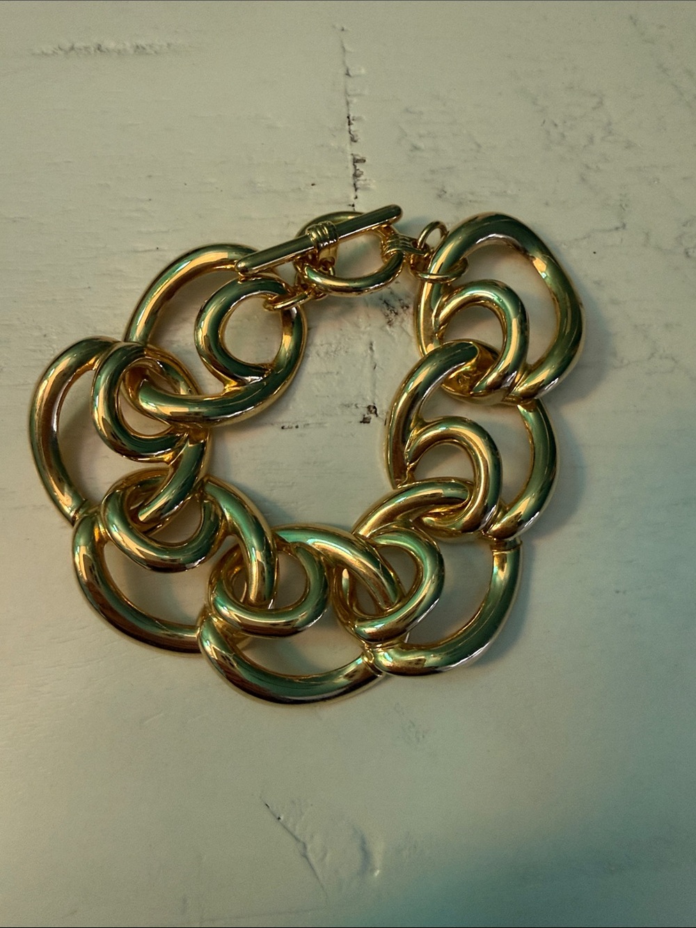 Gold Link Statement Bracelet - Women Jewelry